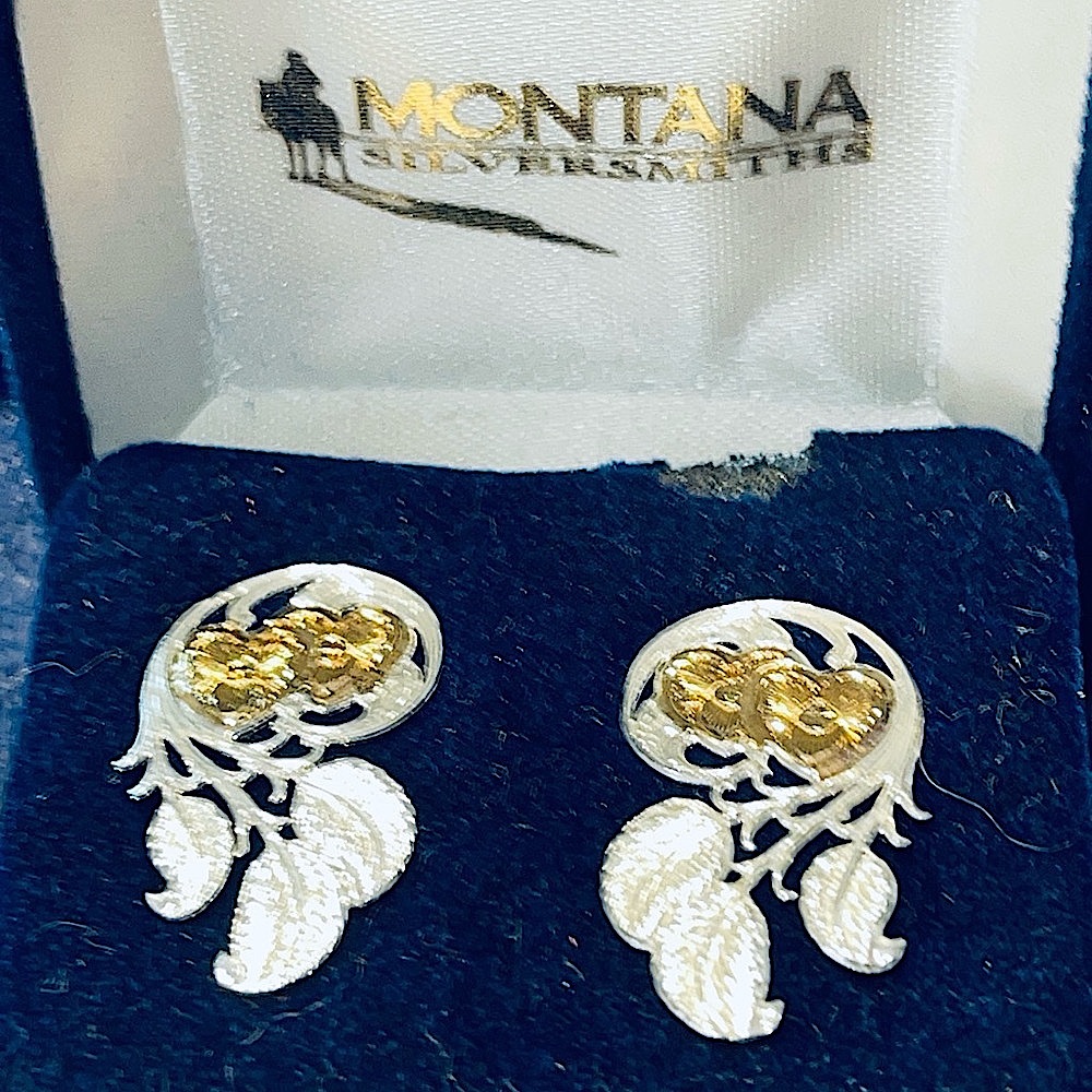 Montana Silversmiths Silver Earrings with Botanical Filigree